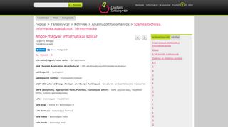 
                            5. Angol-magyar informatikai szótár | Digitális Tankönyvtár