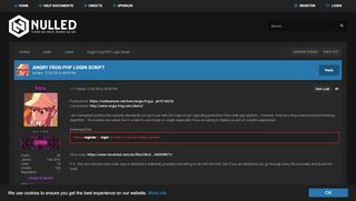 
                            1. Angry Frog PHP Login Script - Leaks - Nulled