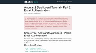 
                            8. Angular 2 Dashboard Tutorial - Part 2: Email Authentication