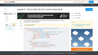 
                            1. angular 2 - how to hide nav bar in some components - Stack Overflow