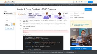 
                            1. Angular 2 Spring Boot Login CORS Problems - Stack Overflow