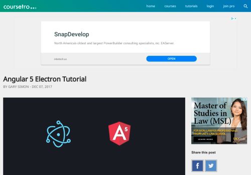 
                            6. Angular 5 Electron Tutorial - Coursetro