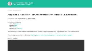 
                            11. Angular 6 - Basic HTTP Authentication Tutorial & Example | Jason ...