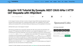 
                            12. Angular 6|7 Tutorial — CRUD & Python REST API | Techiediaries