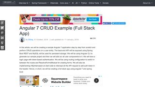 
                            4. Angular 7 CRUD Example | DevGlan
