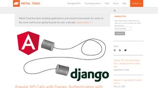 
                            7. Angular API Calls with Django: Authentication with JWT | Metal Toad