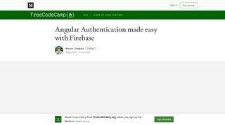 
                            11. Angular Authentication made easy with Firebase – freeCodeCamp.org