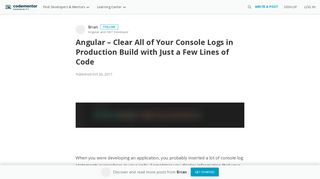 
                            7. Angular – Clear All of Your Console Logs in Production Build with Just ...