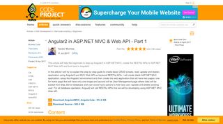 
                            8. Angular2 in ASP.NET MVC & Web API - Part 1 - CodeProject