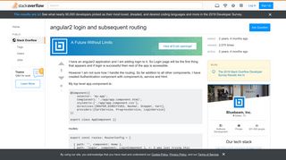 
                            1. angular2 login and subsequent routing - Stack Overflow