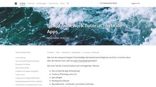 
                            1. Angular.DE → Ionic Framework Tutorial - hybride Apps