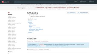 
                            2. AngularJS: API: $cookies - AngularJS API Docs