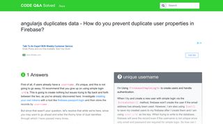 
                            12. angularjs duplicates data - How do you prevent duplicate user ...