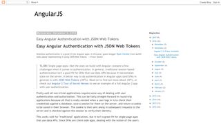 
                            8. AngularJS: Easy Angular Authentication with JSON Web Tokens