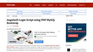 
                            8. AngularJS Login Script using PHP MySQL Bootstrap - PHPCodify