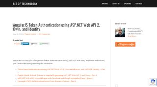 
                            3. AngularJS Token Authentication using ASP.NET Web API 2, Owin ...