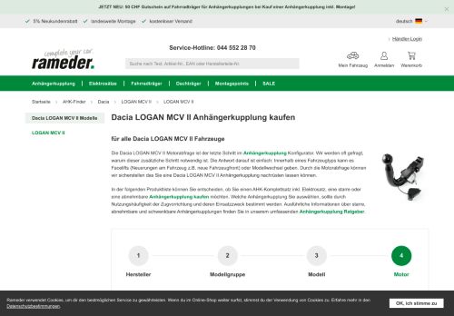 
                            10. Anhängerkupplung Dacia LOGAN MCV II kaufen - Kupplung.ch
