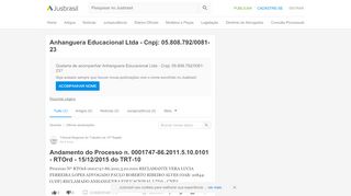 
                            11. Anhanguera Educacional Ltda - Cnpj: 05.808.792/0081-23 - JusBrasil