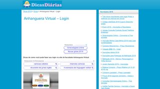 
                            10. Anhanguera Virtual – Login | Dicas 2018 - Dicas Diárias