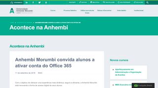 
                            4. Anhembi Morumbi convida alunos a ativar conta do Office 365 ...
