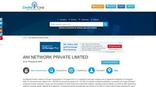 
                            12. ANI NETWORK PRIVATE LIMITED - Company, directors and contact ...