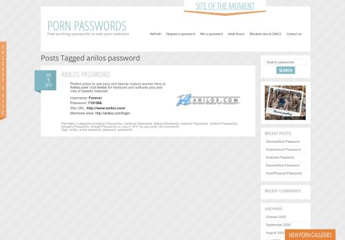 
                            11. Anilos Password | Porn Passwords
