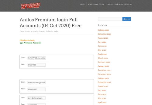 
                            8. Anilos Premium login Full Accounts - xpassgf