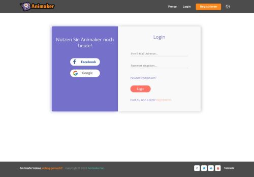 
                            1. Animaker Login, Animierte Videos erstellen