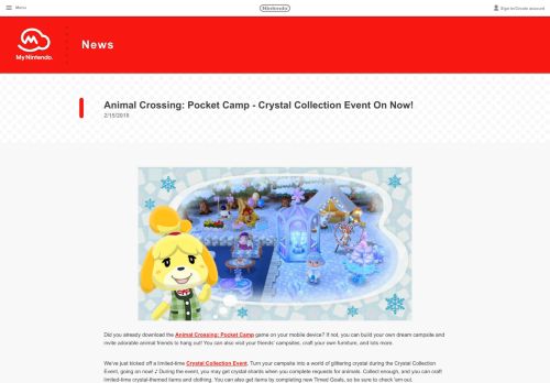 
                            8. Animal Crossing: Pocket Camp - Crystal Collection Event On Now ...