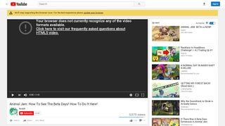 
                            6. Animal Jam: How To See The Beta Days! How To Do It Here! - YouTube