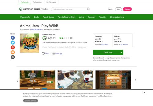 
                            8. Animal Jam - Play Wild! App Review - Common Sense Media