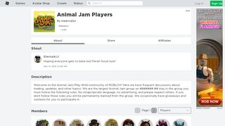 
                            9. Animal Jam Players - Roblox