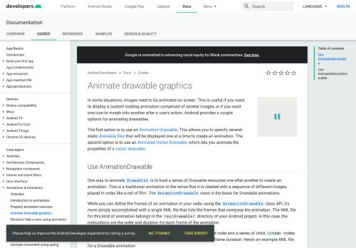 
                            11. Animate drawable graphics | Android Developers