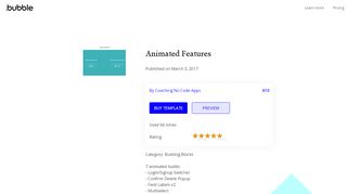 
                            5. Animated Features Template | Bubble