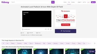
                            7. Animated Lock Padlock 3d Icon with depth of field - Free HD Video ...