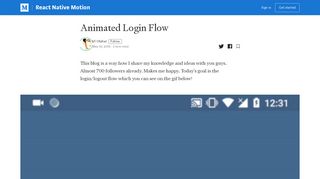 
                            4. Animated Login Flow – React Native Motion – Medium