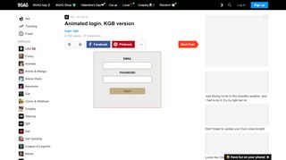 
                            10. Animated login. KGB version - 9GAG