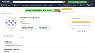 
                            10. Animexx Weblog News: Amazon.de: Alexa Skills