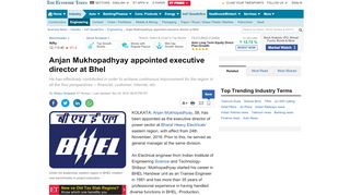
                            13. Anjan Mukhopadhyay appointed executive director at Bhel - The ...