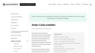 
                            4. Anker-Links erstellen – Squarespace