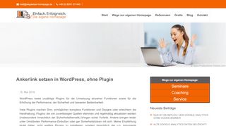 
                            10. Ankerlink setzen in Wordpress, ohne Plugin - Einfach. Erfolgreich. Die ...