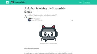 
                            2. Ankhbot is joining the Streamlabs family – Streamlabs Blog