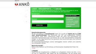 
                            2. ANKÖ - Vergabeportal - Ausschreibungen und Bekanntmachungen ...