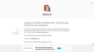 
                            9. AnkuLua: Game automation – SikuliX-like scripting on Android – SikuliX