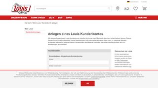 
                            2. Anlegen eines Louis Kundenkontos | Louis Motorrad & Freizeit