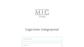 
                            3. Anleger Login - Anlegerportal der HMW / MIG - und Kundenportale