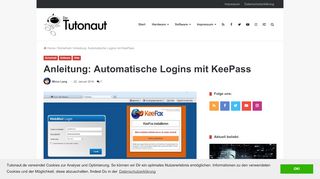
                            6. Anleitung: Automatische Logins mit KeePass | Der Tutonaut