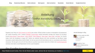 
                            2. Anleitung CoinPot Anmeldung (Deutsch) | Geldluxx.de