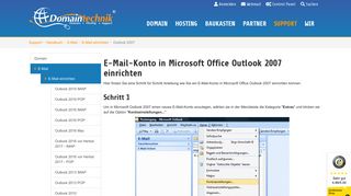 
                            3. Anleitung: E-Mail Konto in Microsoft Office Outlook 2007 einrichten