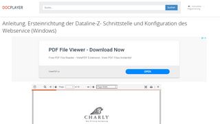 
                            4. Anleitung. Ersteinrichtung der Dataline-Z- Schnittstelle und ...